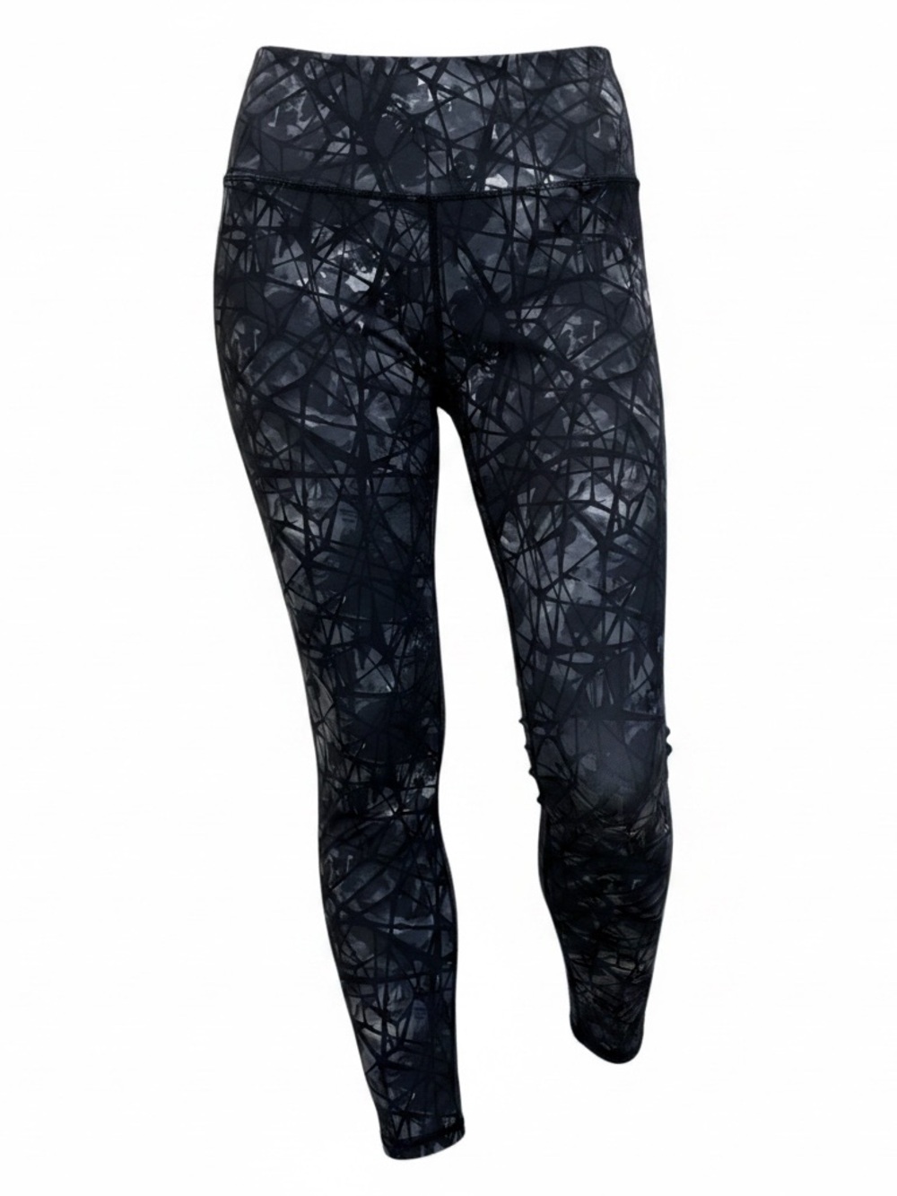 Spyder Women's Black & Gray Abstract High-Rise Leggings